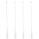 4Pcs Blind Stick Replacement Rods White for Window Blind Tilt 4