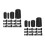 240Pcs Rubber Caps Thread Protectors for Multiple Uses 9