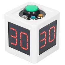 1.4in 4 Sided Timer Digital Shot Timer Countdown Stopwatch for Private Poker Chess Casinos White