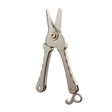 Wenkbrauw- en Neushaarschaar van Titaniumlegering, Draagbare Make-Upschaar, EDC-Accessoires voor Buiten