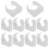 40Pièces Support Base Plastique Clips Ajustables Modèles 3