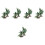 10Pcs Simulation Mini Tree Models Green for DIY Sand Table Landscaping 3