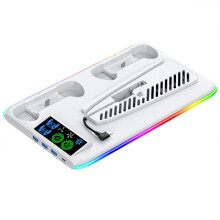 Gamekoelstandaard voor voor PS5 Slim Pro Console Ondersteuning Basis Houder Koelventilator RGB Gaming Accessoires