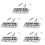 5Sets Silver Metal Guitar Bridge 6-String Durable Saddle Replacement 6