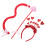 2Sets Polyester Foam Cupid Haarband Rood Valentijn Party 3