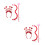 2Sets Polyester Foam Cupid Haarband Rood Valentijn Party 4