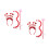 2Sets Polyester Foam Cupid Haarband Rood Valentijn Party 6