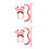2Sets Polyester Foam Cupid Haarband Rood Valentijn Party 8