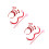 2Sets Polyester Foam Cupid Haarband Rood Valentijn Party 9