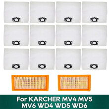 Washable Filter Dust Bag Fit for MV4 MV5 MV6 WD4 WD5 WD6 WD5P WD6P Premium Vacuum Parts Replacement Accessories