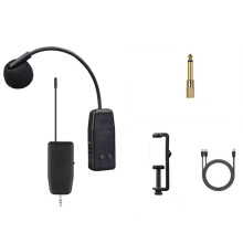 Sistema Microfono A Clip Lunga Wireless 2.4G Clip su Strumento Ricevitore Trasmettitore Suono Riunione Dal Vivo