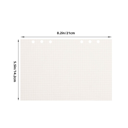 225St Navulpagina's Wit Ruitpapier Voor 6 Gats Ringband En Notepad 2
