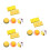 9Pcs Durable Yellow Makeup Sponge Cosmetics Puff Blending Tool 8