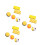 9Pcs Durable Yellow Makeup Sponge Cosmetics Puff Blending Tool 9