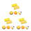9Pcs Durable Yellow Makeup Sponge Cosmetics Puff Blending Tool 10