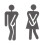 2Paare Restrooms-Schilder Aus Hochwertigem Material 2