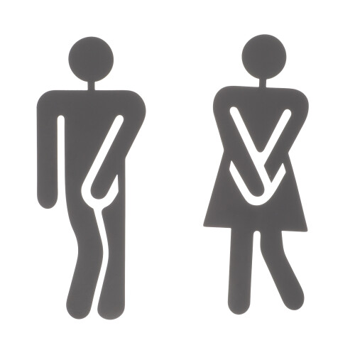 2Paare Restrooms-Schilder Aus Hochwertigem Material 1