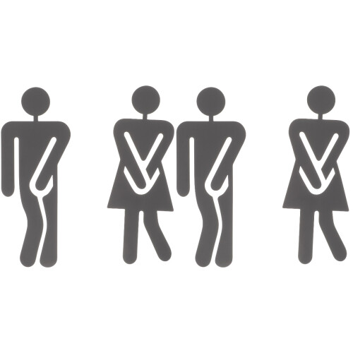 2Paare Restrooms-Schilder Aus Hochwertigem Material 2