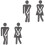 2Paare Restrooms-Schilder Aus Hochwertigem Material 4