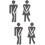 2Paare Restrooms-Schilder Aus Hochwertigem Material 7