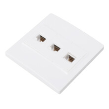 3 Port Cat 5E Ethernet Wall Plate Female to Female Keystone Wall Plate