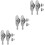 6Sets Silver PVC Window Sash Locks for Sliding Windows Child Safety 6