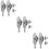 6Sets Silver PVC Window Sash Locks for Sliding Windows Child Safety 10