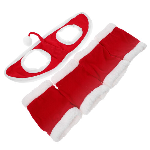 3Ensembles Costume Confortable Chapeau Guêtres 1