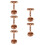 5Pièces Accessoires Escalier Main Courante Inox Durable Or 4