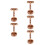 5Pièces Accessoires Escalier Main Courante Inox Durable Or 8