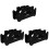 3Pcs Heavy Load Plastic Dumbbell Rack Black for Gym Storage 4