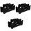 3Pcs Heavy Load Plastic Dumbbell Rack Black for Gym Storage 5