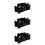 3Pcs Heavy Load Plastic Dumbbell Rack Black for Gym Storage 10