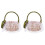 2Pcs Woven Flower Storage Basket Handheld Wicker Basket Multi-Color 4