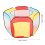Multi-Color Foldable Indoor Play Tent with Mesh Ball Pit 2