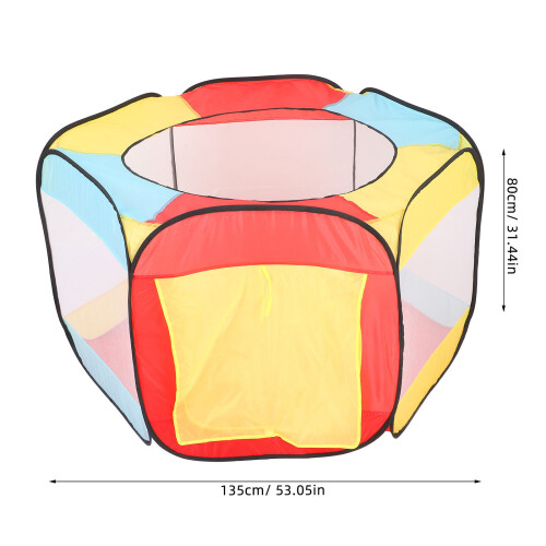 Multi-Color Foldable Indoor Play Tent with Mesh Ball Pit 1