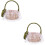 2Pcs Woven Flower Storage Basket Handheld Wicker Basket Multi-Color 7