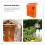 3Pièces Boîtes Aux Lettres Rétro À Fixer Murale Orange Durable 4