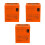 3Pièces Boîtes Aux Lettres Rétro À Fixer Murale Orange Durable 8