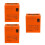 3Pièces Boîtes Aux Lettres Rétro À Fixer Murale Orange Durable 10