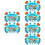 6Pcs Water Ring Toss Toy Blue Lightweight Kids Decompression Game 7