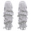 2Stk Grau Lace Haarperücke Gerade Haare Styling Zubehör 2