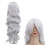 2Stk Grau Lace Haarperücke Gerade Haare Styling Zubehör 9