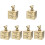 6Pcs Golden Baby Teeth Keepsake Box with Bear Design Portable Storage 6