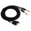 2Pièces Câble Son Noir Aluminium Mixeur Audio Pour Usage 2