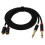 2Pièces Câble Son Noir Aluminium Mixeur Audio Pour Usage 3