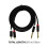 2Pièces Câble Son Noir Aluminium Mixeur Audio Pour Usage 10