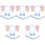 5Sets Elephant Accessories Set Sky-Blue Cloth Ears Tail Bowtie 5