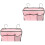 2Stk Bedside Organizer Hängend Aus Oxfordstoff Rosa 5