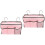 2Stk Bedside Organizer Hängend Aus Oxfordstoff Rosa 6